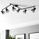 Narciso 6 Light Split Bar Black Ceiling Light