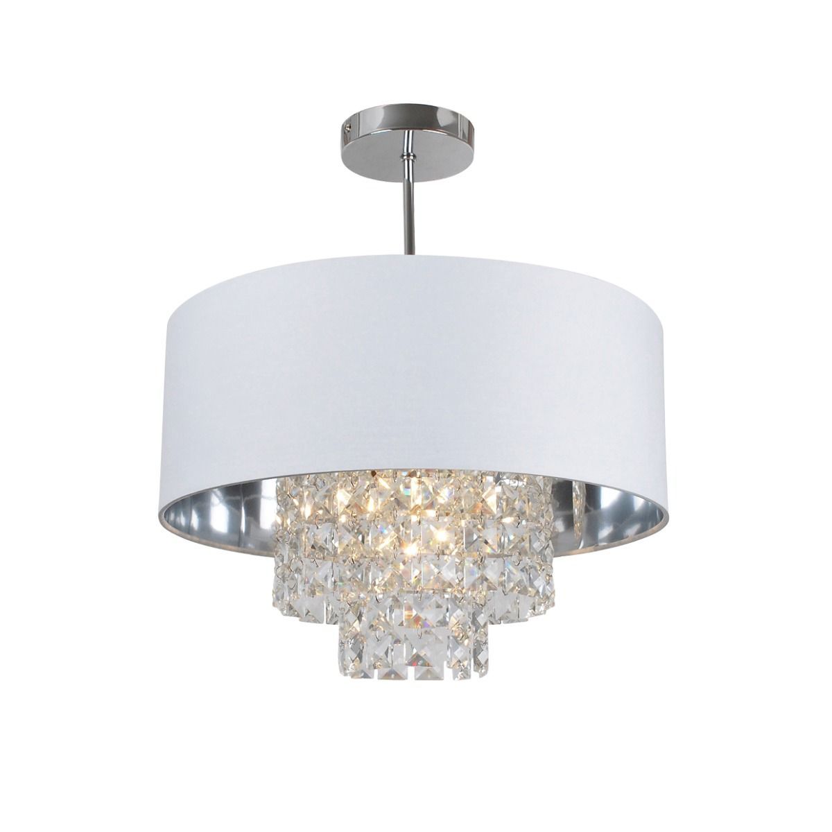 Katia 1 Light Polished Chrome Ceiling Pendant