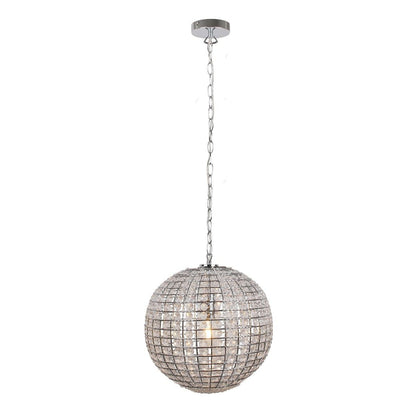 Giliola 1 Light Pendant Chrome and Clear Ceiling Light