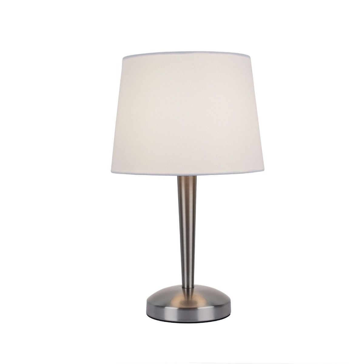 Sergio 1 Light Satin Nickel Tapered Metal Touch Table Lamp