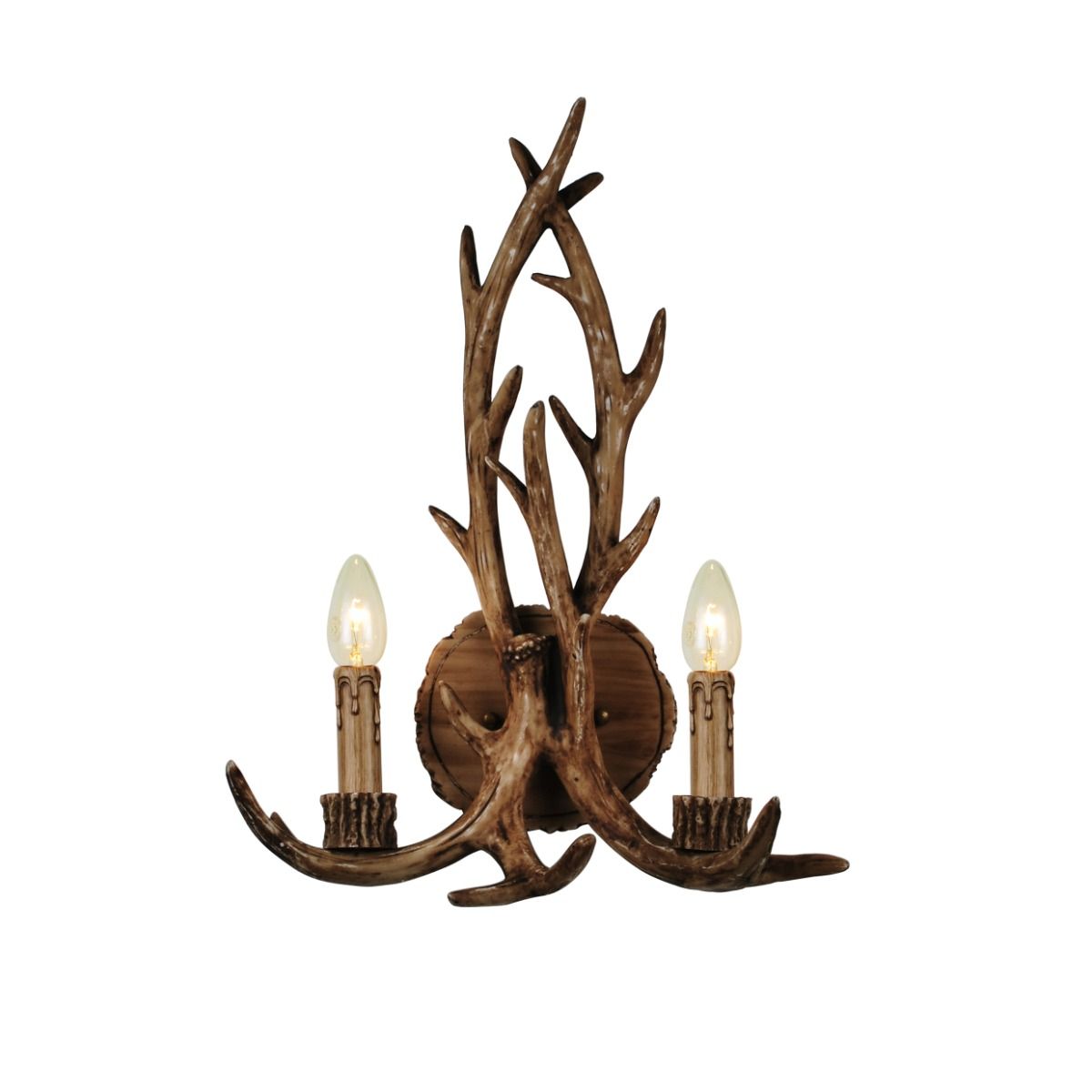 Lochranza 2 Light Rustic Antler Wall Light