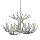 Brodick 6 Light White Antler Ceiling Pendant