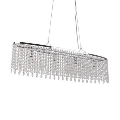 Amity 4 Light Polished Chrome & Crystal Ceiling Pendant