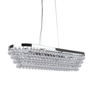 Susanna 4 Light Polished Chrome & Jewel Bead Linear Ceiling Pendant