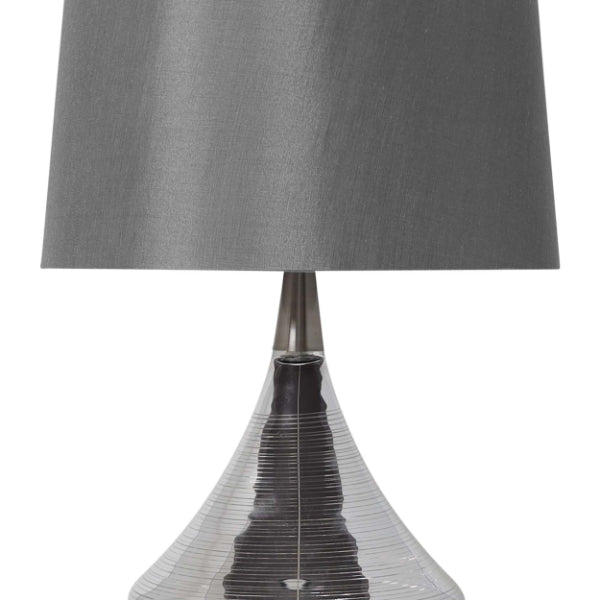 Willis Satin Nickel Glass Table Lamp