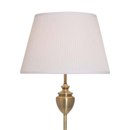 Giona Antique Brass & White Floor Lamp