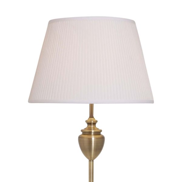 Giona Antique Brass & White Floor Lamp