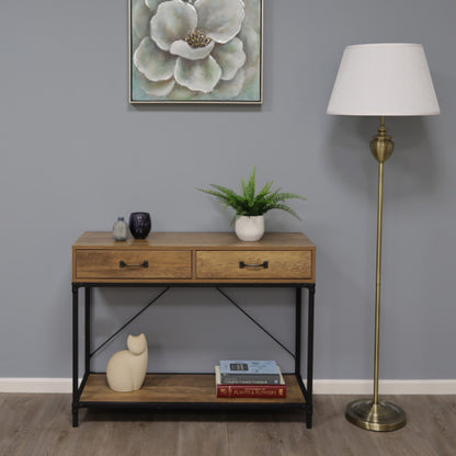 Giona Antique Brass & White Floor Lamp