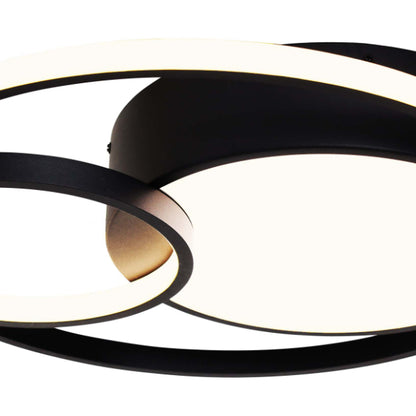 Adara Matt Black LED Flush Ceiling Light