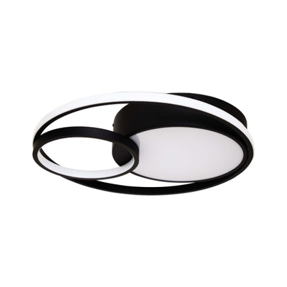 Adara Matt Black LED Flush Ceiling Light