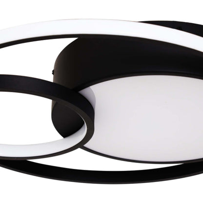 Adara Matt Black LED Flush Ceiling Light
