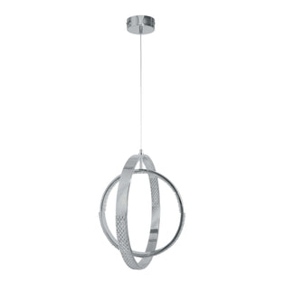 Yaiza Polished Chrome & Crystal LED Ceiling Pendant