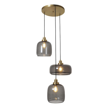 Ruiz 3 Light Antique Gold Ceiling Pendant