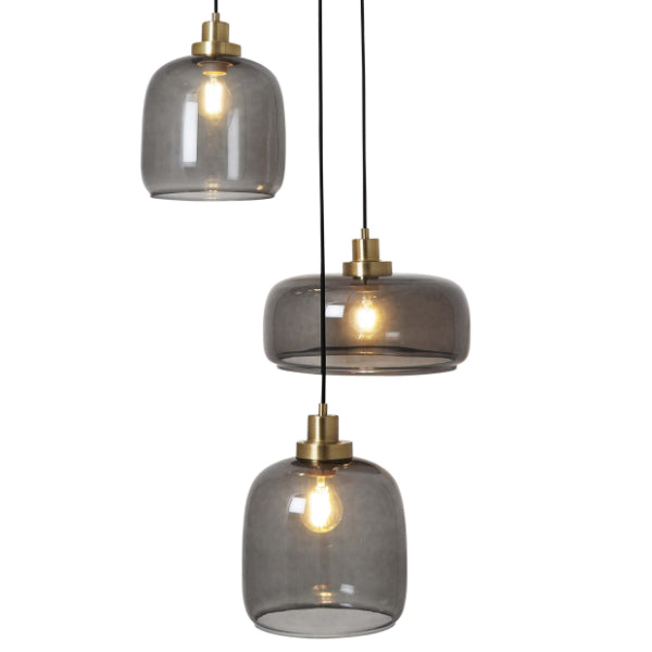 Ruiz 3 Light Antique Gold Ceiling Pendant