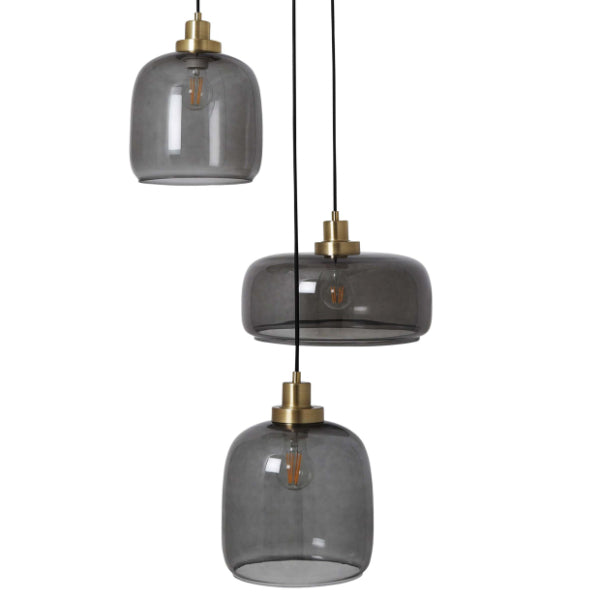 Ruiz 3 Light Antique Gold Ceiling Pendant