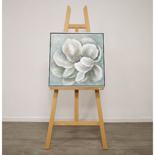Magnolia Canvas With Silver Frame 60x60cm