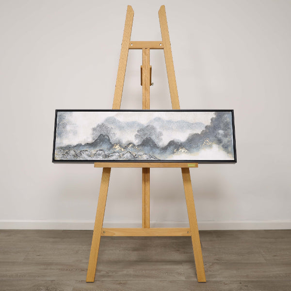 Misty Morning Canvas With Black Frame 50x100cm