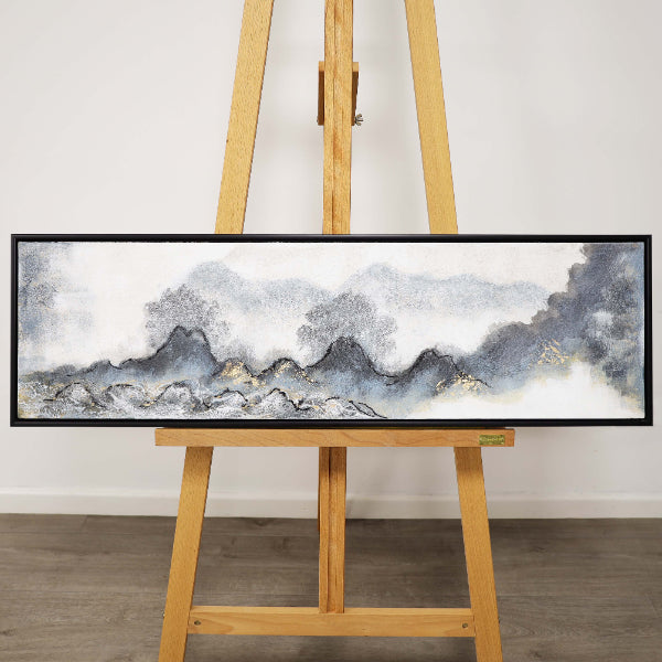 Misty Morning Canvas With Black Frame 50x100cm