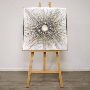 Moonrays Gold Cavas With Gold Frame 80x80cm