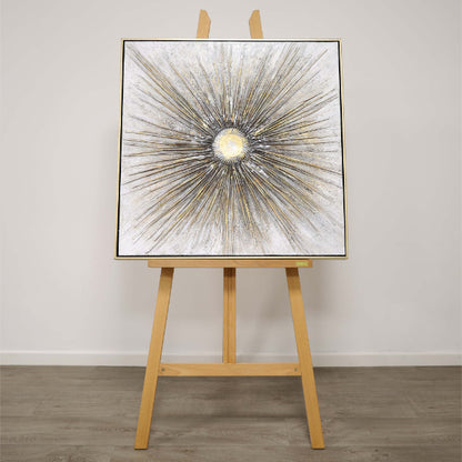 Moonrays Gold Cavas With Gold Frame 80x80cm