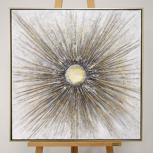 Moonrays Gold Cavas With Gold Frame 80x80cm
