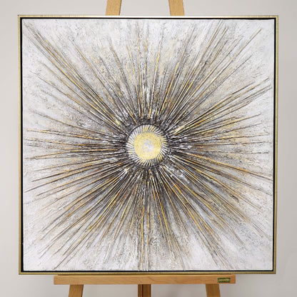 Moonrays Gold Cavas With Gold Frame 80x80cm