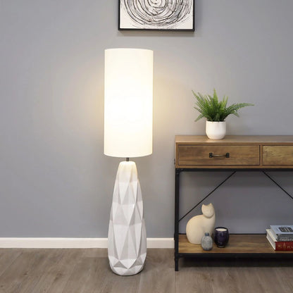 Skova White Ceramic Floor Lamp