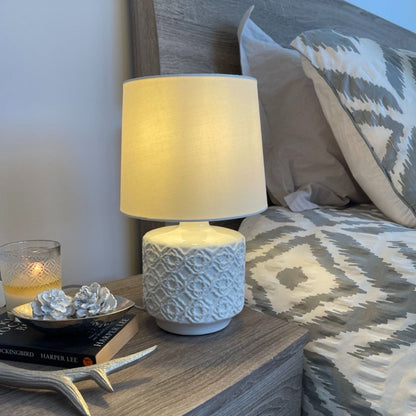 Mara White Ceramic Table Lamp