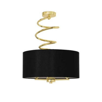 Kasi Polished Brass Semi Flush Ceiling Light