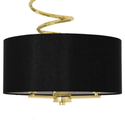 Kasi Polished Brass Semi Flush Ceiling Light