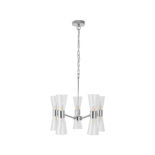 HERRERA 10 LIGHT POLISHED CHROME PENDANT CEILING LIGHT