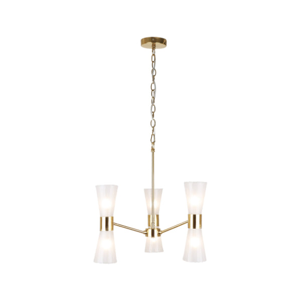 HERRERA 6 LIGHT GOLD PENDANT CEILING LIGHT