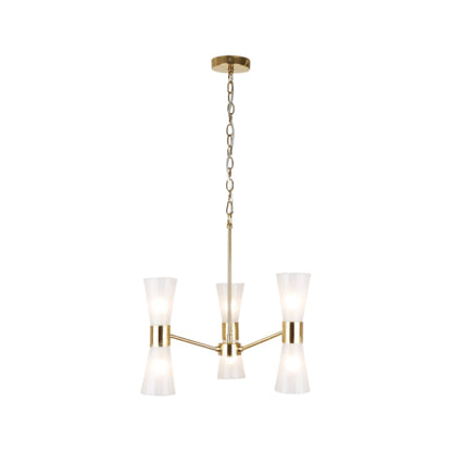 HERRERA 6 LIGHT GOLD PENDANT CEILING LIGHT