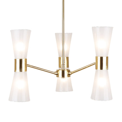 HERRERA 6 LIGHT GOLD PENDANT CEILING LIGHT