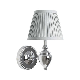 Giona Polished Chrome & Grey Wall Light
