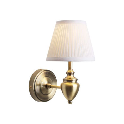 Giona Antique Brass & White Wall Light