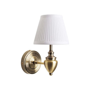 Giona Antique Brass & White Wall Light