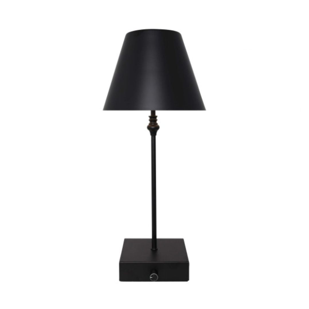 Lustre Black LED Rechargeable Table Lamp