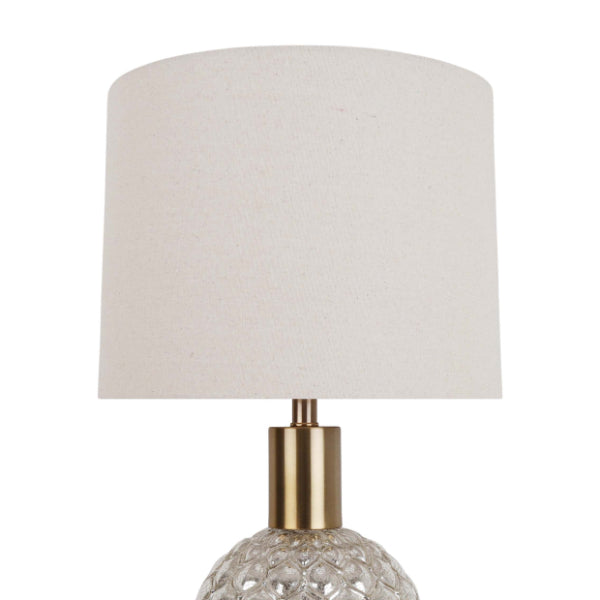 Ona Antique Brass & Textured Glass Table Lamp
