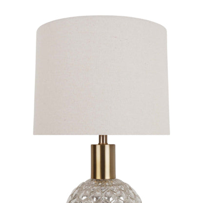 Ona Antique Brass & Textured Glass Table Lamp