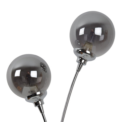 Bungo 2 Light Polished Chrome & Smoked Glass Table Lamp