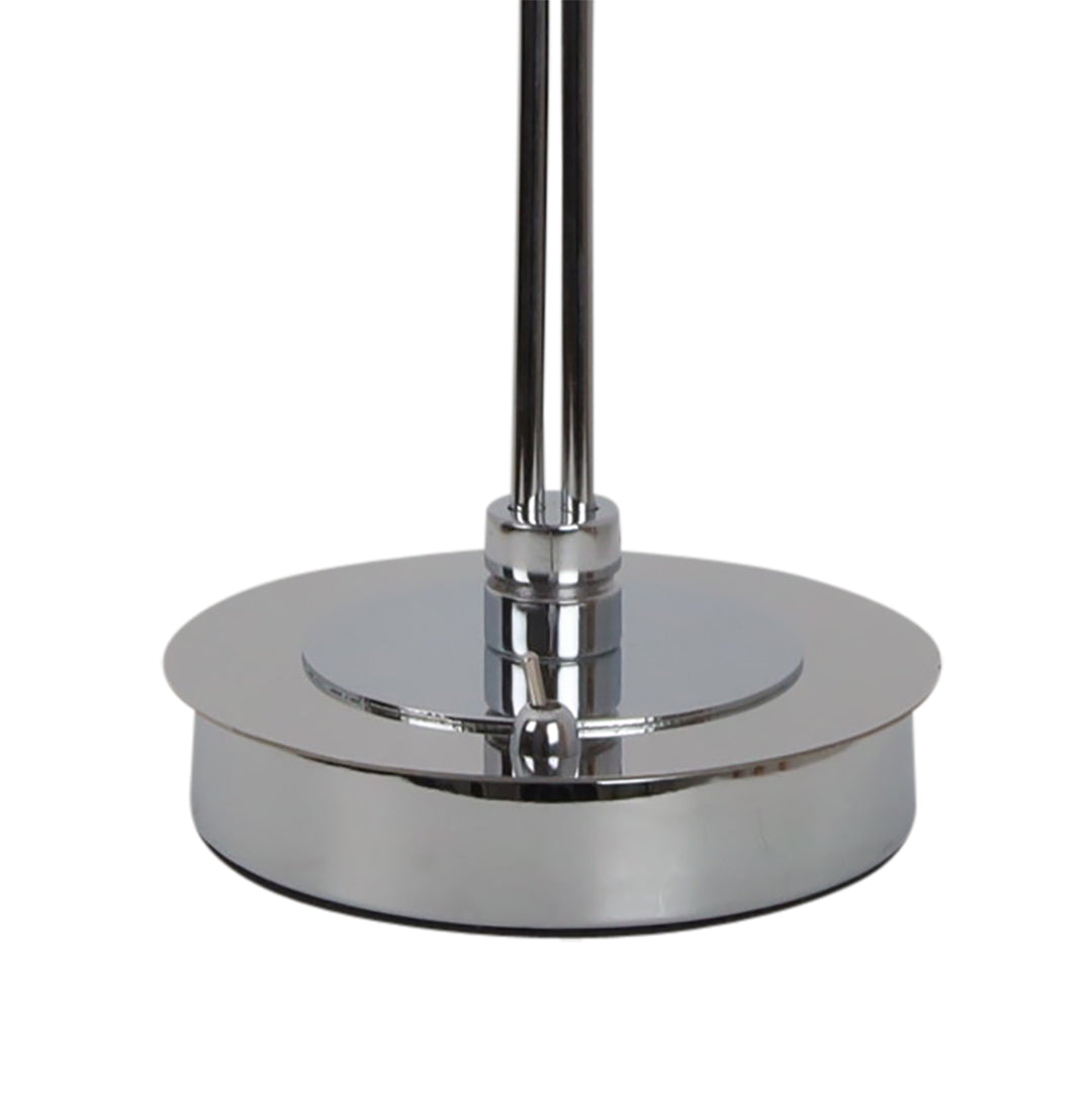 Bungo 2 Light Polished Chrome & Smoked Glass Table Lamp
