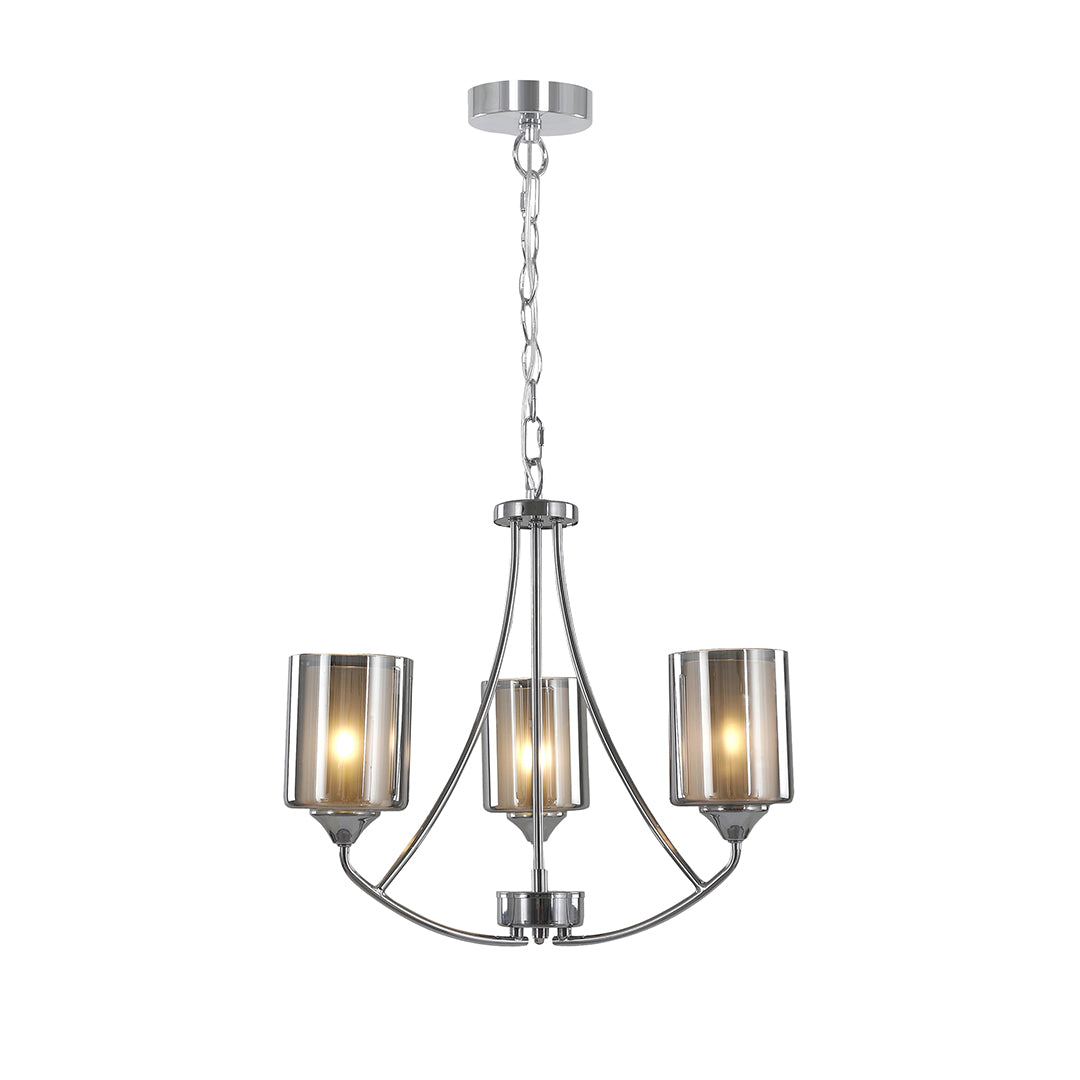 Ashton 3-Light Polished Chrome Chandelier Ceiling Light