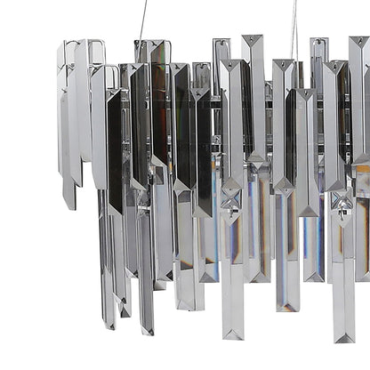Onega 3-Light Chrome Smoked Glass Pendant Ceiling Light