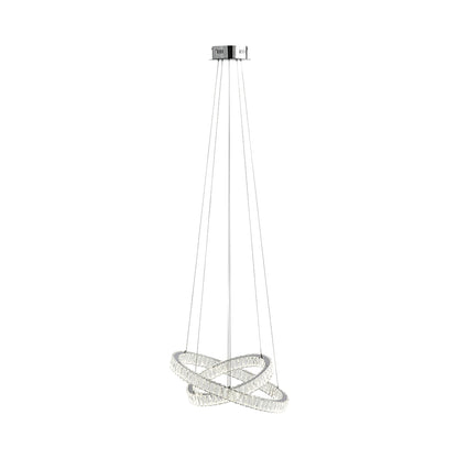 Ausilia Polished Chrome and Crystal LED Pendant Ceiling Light