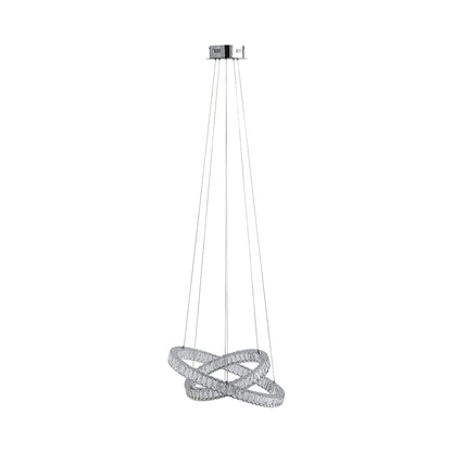 Ausilia Polished Chrome and Crystal LED Pendant Ceiling Light