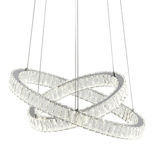 Ausilia Polished Chrome and Crystal LED Pendant Ceiling Light