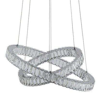 Ausilia Polished Chrome and Crystal LED Pendant Ceiling Light