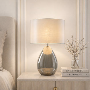 Waltham Smoked Glass Table Lamp