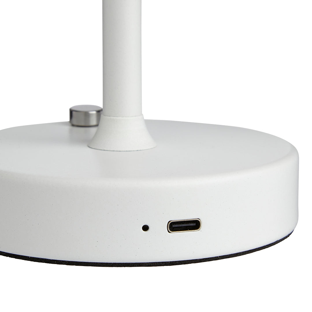 Energize White LED Rechargeable Desk Table Lamp with Touch Sensor